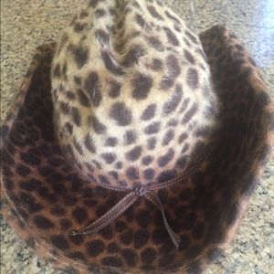 Eric Javits leopard print cowboy hat